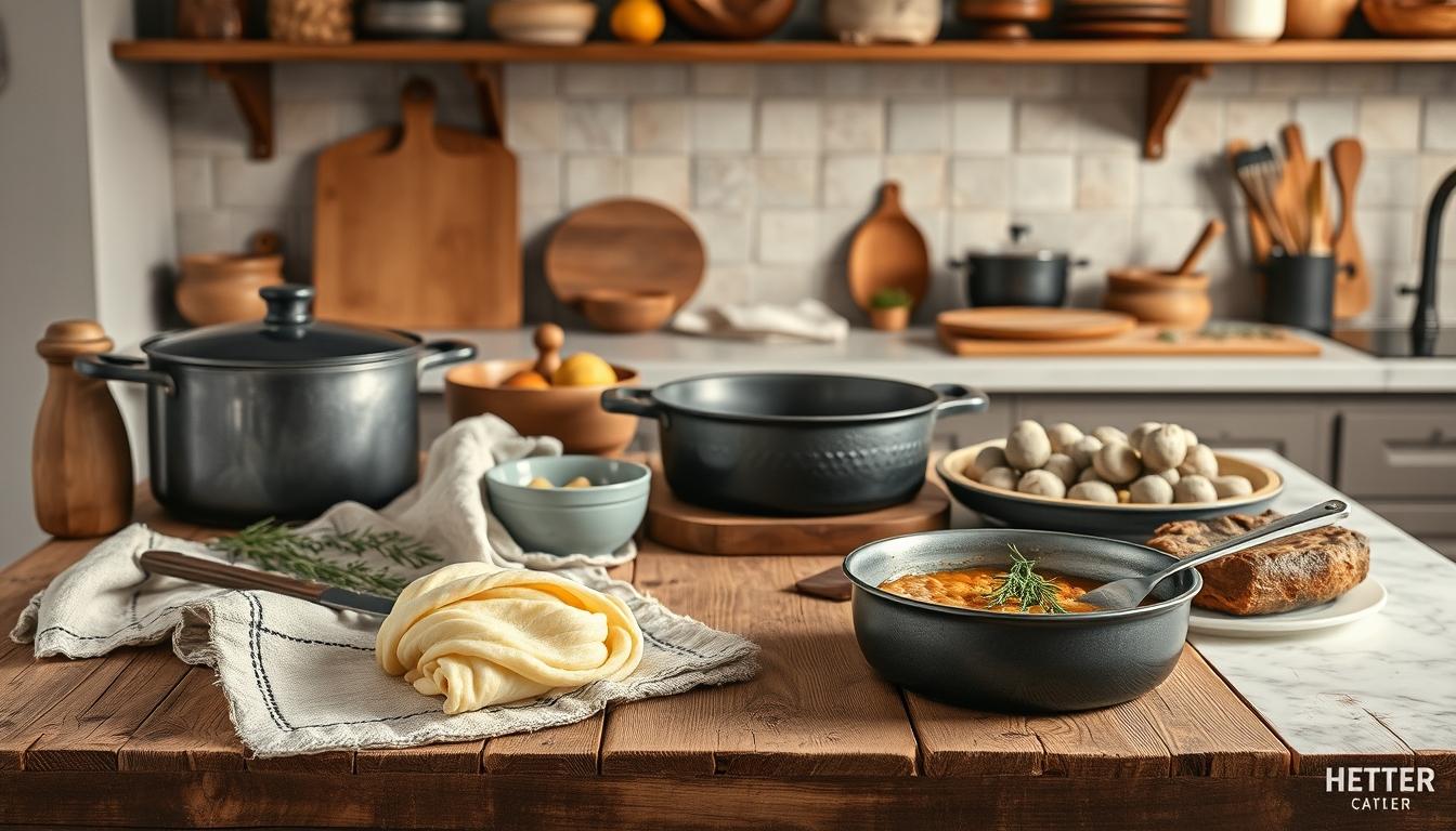 Comforting family dinner served at home